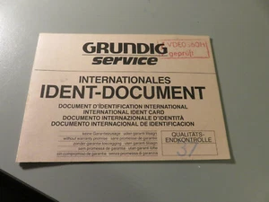 Folleto Grundig Service Vintage Como De Foto - Imagen 1 de 3