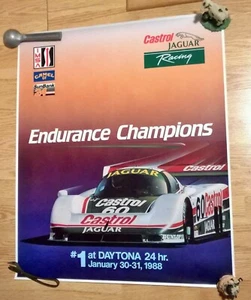 1988 24 HOURS OF DAYTONA Jaguar Castrol racing Endurance champions poster IMSA - Picture 1 of 6