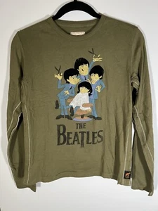 NWOT Trunk Ltd vintage Y2K original olive green Beatles graphic LS tee sz 14/16 - Picture 1 of 9