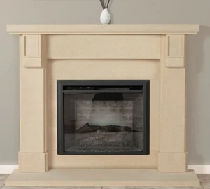 Bath stone limestone fireplace. Fire surround. Hand carved. - Picture 1 of 4