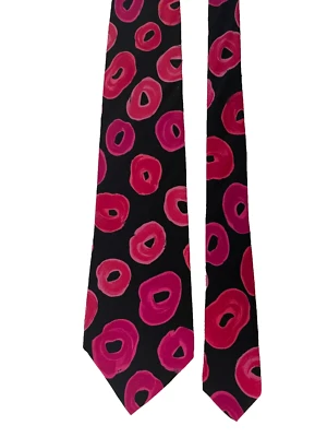 Boss Hugo Boss 真丝领带粉色设计 46 英寸长 4 英寸重量  — 第 1/2 张图片