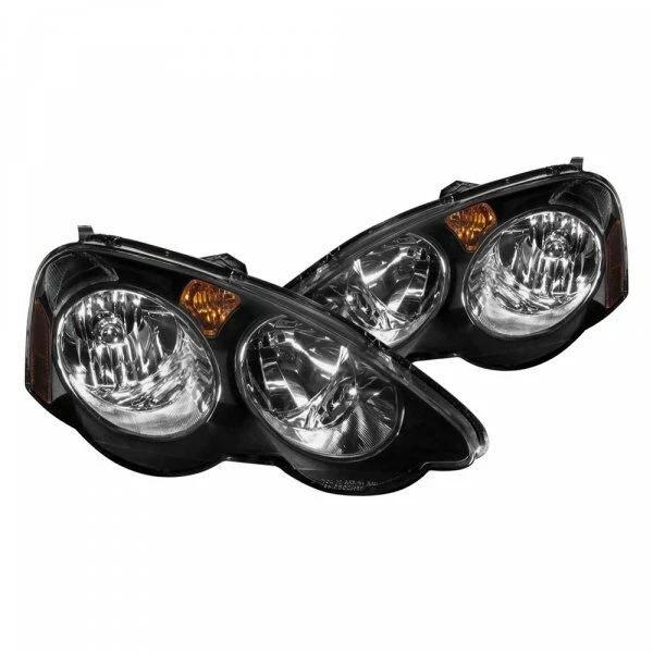 ANZO Crystal Headlights Black FITS 2002-2004 Acura Rsx 121209 - Image 1 of 1