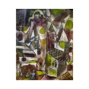 Paul Klee, Red Fruits, Handkerchief Violinist, Lustre Canvas Print, 11" x 14" - Picture 1 of 10