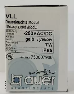 Módulo de luz estable Auer 750007900 VLL 250V AC/DC amarillo - Imagen 1 de 4