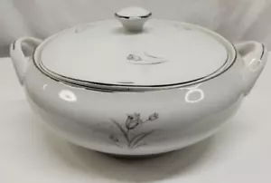 Creative Royal Elegance, Fine China - Silber & Grau Blumen - 10" Gemüseschüssel - Bild 1 von 7