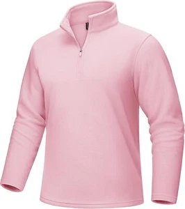 MAGCOMSEN Men's Quarter-Zip Pullover Polar Fleece Sweatshirt Stand Collar Long S - Picture 1 of 22