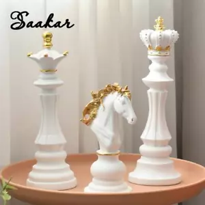 Statuetta Scacchi Resina Multicolore Media Liscia Moderna Free Stand Arredamento Casa - Foto 1 di 26