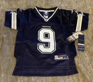 TONY ROMO Dallas COWBOYS Football REEBOK Blue Little Boys Size 4 Jersey NEW - Picture 1 of 3