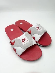 Nike Air Max 1 Slides White University Red Beach Pool DH0295-103 Men’s Sz 10 NWT - Picture 1 of 6