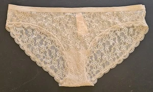 Vintage 2014 Size Large Bikini Panties Victoria's Secret Beige Logo Waistband - Picture 1 of 5