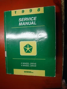1998 DODGE DAKOTA PICK UP 4WD 2WD FACTORY SERVICE MANUAL ORIGINAL - Imagen 1 de 11