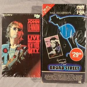 2 Beatles 1980s Betamax video tapes John Lennon Live/Paul McCartney Broad Street - Picture 1 of 6