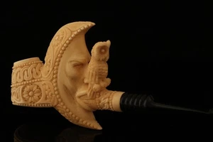 Moon Serenade Block Meerschaum Pipe Carved by Tekin with custom case 13690 - Imagen 1 de 11