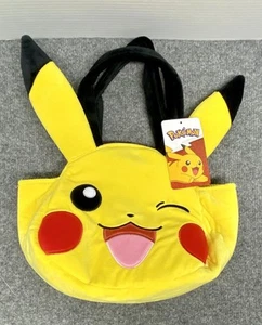 Pokemon Pikachu Plush Tote Bag Officially Licensed BioWorld Purse Yellow New - Picture 1 of 8