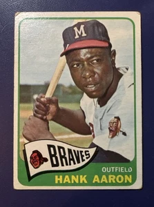 1965 Topps #170 Hank Aaron Hof Milwaukee Braves Outfielder - Imagen 1 de 2