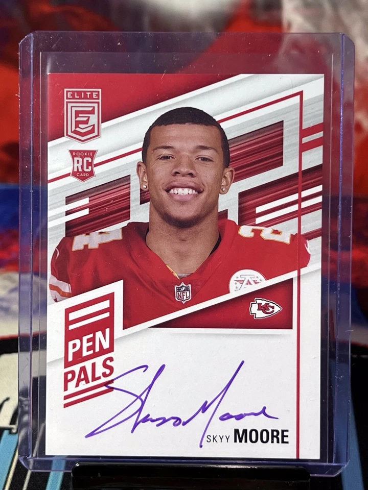 2022 Elite Skyy Moore Pen Pals Rookie Purple Auto SSP Chiefs 🏈🔥 - Image 1 of 1