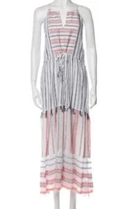 Lemlem Women's XS Long Halter Dress Light Coral Seer Dress Beach $427 - Picture 1 of 11
