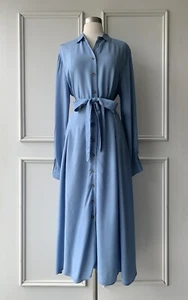 | COUNTRY ROAD | trenery crinkle shirt dress chambray | SIZE: 14, L | $199 new - Picture 1 of 11