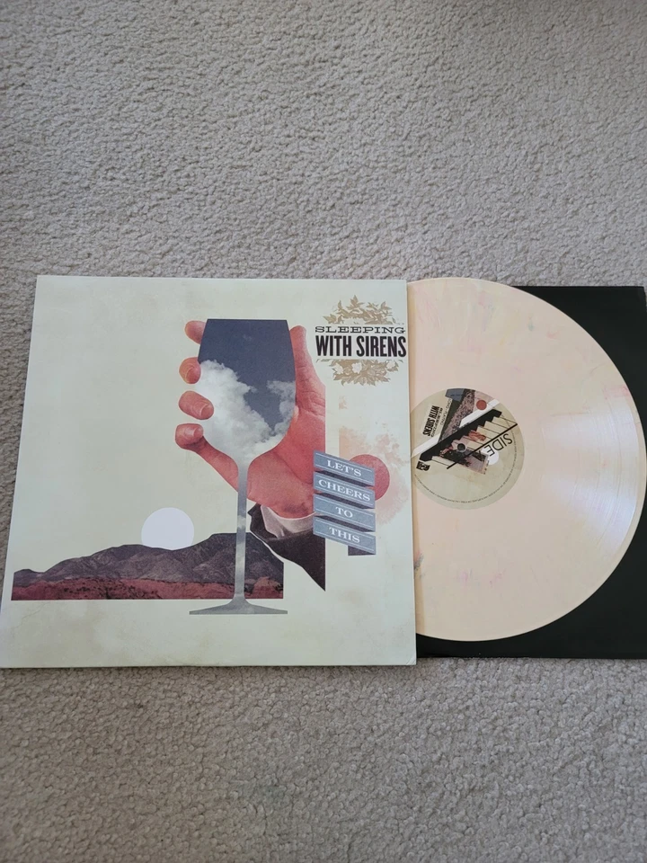 Пластинка виниловая 2012 Sleeping With Sirens Let's Cheers To This 1st Pressing оригинальный крем - Изображение 1 из 1
