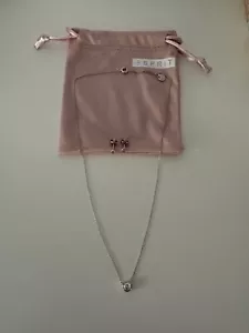 Schöne silberne Kette und silberne Ohrstecker mit Zirkonia-Steinen von ESPRIT - Bild 1 von 10