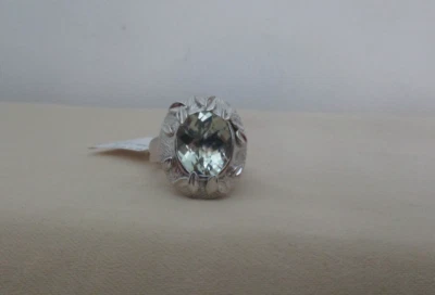 Anillo Lorenzo "Diosa Verde Esterlina Verde Amatista/Prasiolita Talla 6.5 Nuevo  Foto 1 de 4