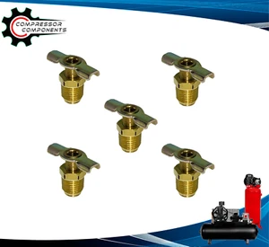 5 Luftkompressor Tank Ablassventil / Flügelmutter Schraube Petcock Ablassschraube 1/4" MNPT - Bild 1 von 8