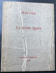 EO 1966 Auflage 333 ex aus dem Handel René CHAR: Der Begriff verstreut - Bild 1 von 8