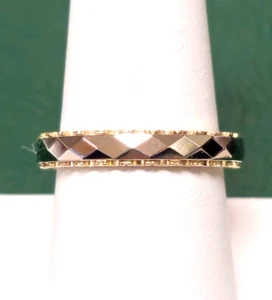 14K Tu-Tone Gold Band Ring - Sz 9 - 4.6g - Apx 1/8" Wide - Picture 1 of 8