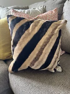 Zebra Skin Pillow cover 17X17" # 11 Real Zebra Hide Cushion Cover - Picture 1 of 6