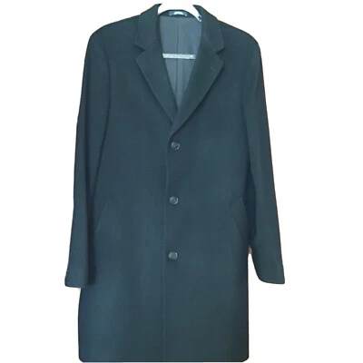 Abrigo John W. Nordstrom Mason Hombre Negro 38R Lana Cachemira 3 Botones Preppy Nuevo sin Etiquetas Foto 1 de 4
