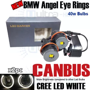 BMW 40W LED Engelaugen Upgrade Birnen Halo Ringe weiß E63 E64 E65 E66 - Bild 1 von 10