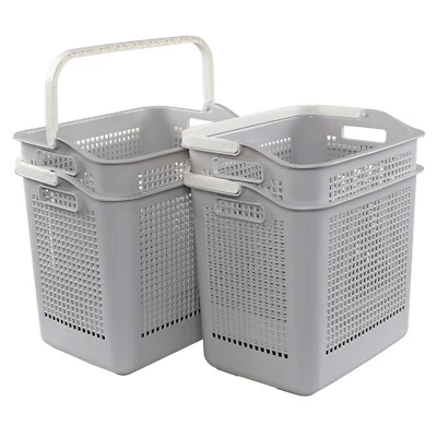 Cand 4-Pack 35 L Plastic Laundry Hamper with Handles, Dirty Clothes Basket - Image 1 of 4
