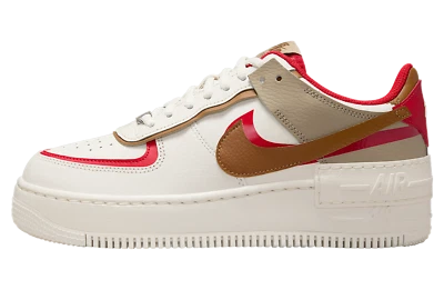 Mujer Nike Air Force 1 Shadow Phantom Rojo Fuego Bronceado Británico Caqui HQ3400-030 Foto 1 de 4