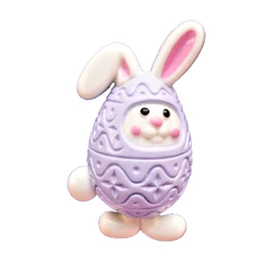 Avon PIN Easter Vintage BUNNY Rabbit LILAC PURPLE EGG 1982 Holiday Brooch - Picture 1 of 2