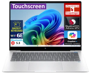 HP OmniBook X 14" Touchscreen Laptop Snapdragon X Plus 16GB 512GB SSD Silver W11 - Picture 1 of 5