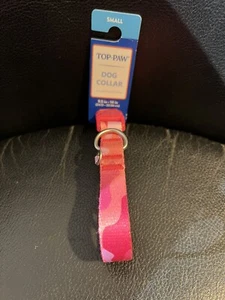 NEW! Top Paw Pink  Print Adjustable Dog Collar Small 9.5-14in - Picture 1 of 1