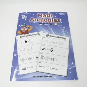 Math Analogies Level Beginning Kind-1st Critical Thinking workbook homeschooling - Picture 1 of 6