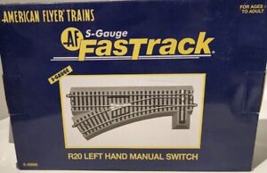 American Flyer S Gauge FasTrack 6-49868 R20 Left-Hand Manual Switch