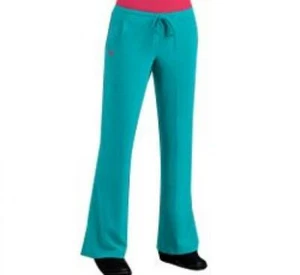 Med Couture Women's Resort Flare Leg Scrub Pant (Splash, X-Small Petite) - Picture 1 of 1