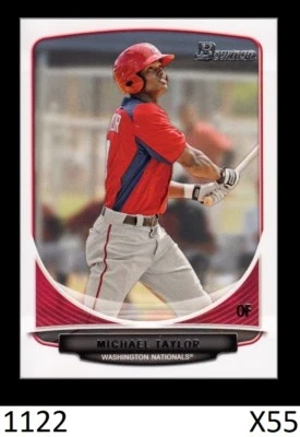 1-2013 BOWMAN PROSPECTS BASE MICHAEL TAYLOR NATIONALS QTY AVAILABLE - Image 1 of 2