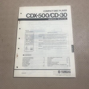 Original Service Manual Yamaha CDX-500 / CD-30 Compact Disc Player CD - Picture 1 of 10