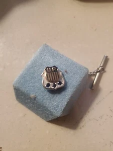 UP UNION PACIFIC 10K Emblem 3 Sapphires Tie Bar Lapel Pin Service Award - Picture 1 of 2