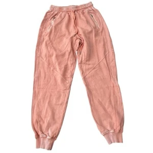 Felpa BLANK NYC Power Hour lavaggio acido salmone French Terry Jogger taglia S nuova con etichette - Foto 1 di 8