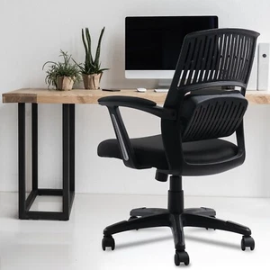 CLATINA Ergonomic Office Desk Chair Breathable Mid Back Flipable Lumbar Support - Picture 1 of 10