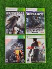 Lot 4 Microsoft Xbox 360 Games Watch Dogs Defiance Battlefield 3 LE Just Cause 2