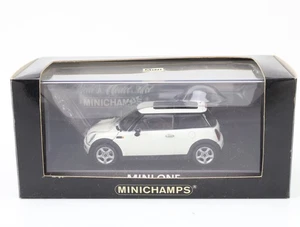 Minichamps modellino auto BMW Mini One bianco con tetto in vetro 1:43 IMBALLO ORIGINALE - Foto 1 di 2