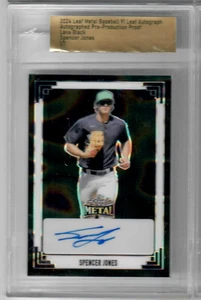 2024 Leaf Metal '91 SPENCER JONES Lava Black #1/1 Pre-Production AUTO RC BGS - Picture 1 of 1