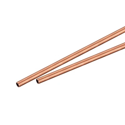 2Pcs Copper Round Tube 3mm OD 0.25mm Wall Thickness 300mm Length Pipe Tubing - Image 1 of 4