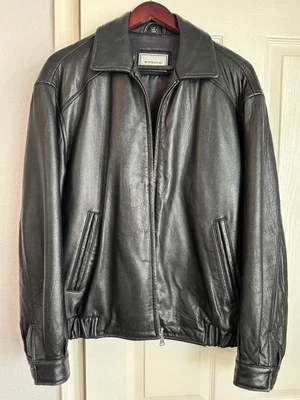 Chaqueta de cuero Hathaway vintage para hombre talla M negra Foto 1 de 4