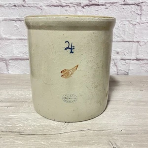 Vintage Red Wing #4 Gallon Crock Large Wing Stoneware - Picture 1 of 19